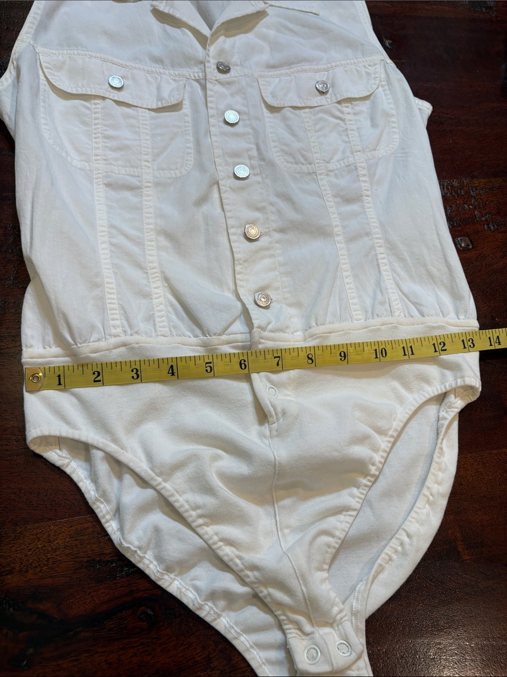 Vintage Ralph Lauren Country White Button-Up Bodysuit Top size Small *As-Is* - Picture 13 of 13